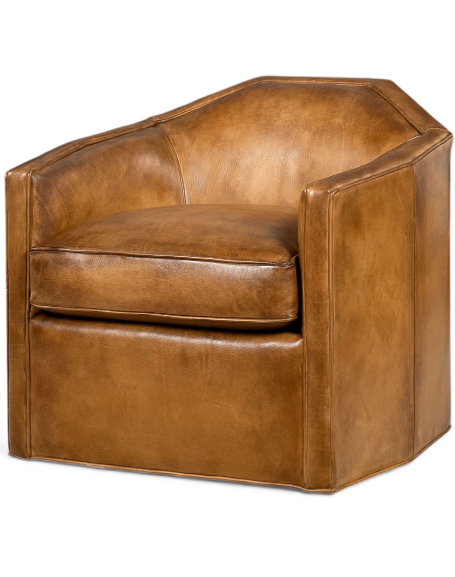 Archer Leather Swivel Chair