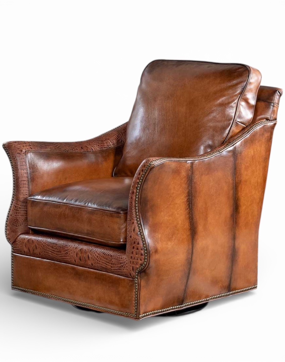 Calexico Leather Swivel Glider