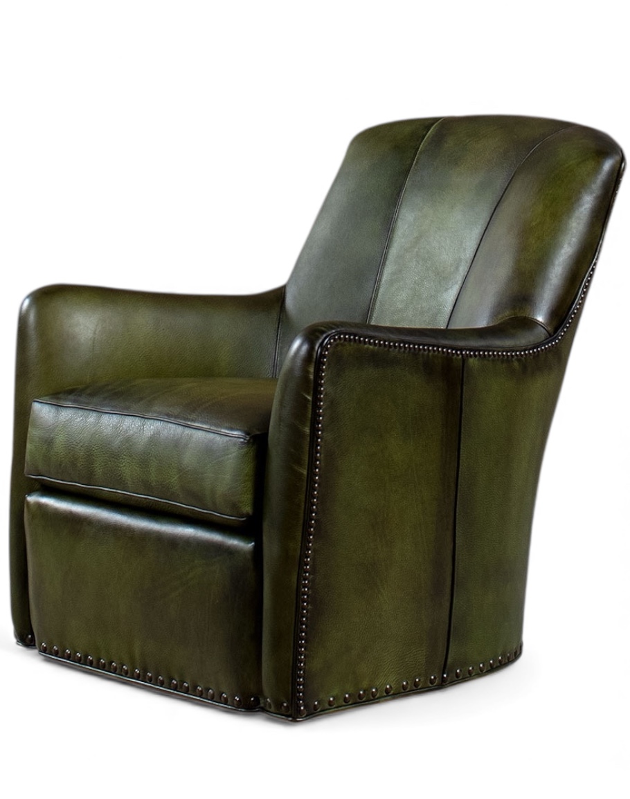 Crockett Olive Swivel Chair