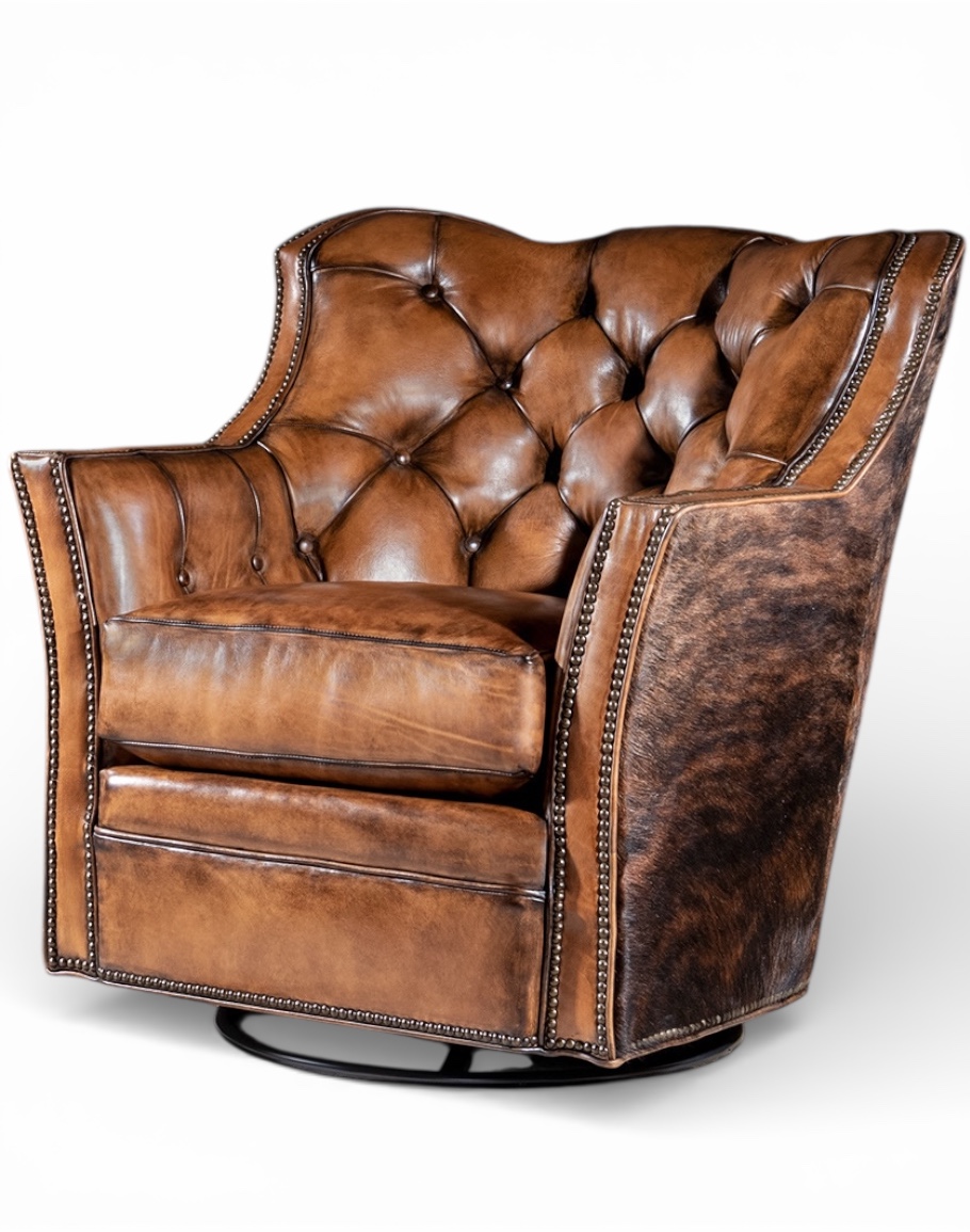 Texas Brindle Swivel Glider