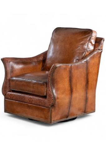 Calexico Leather Swivel Glider