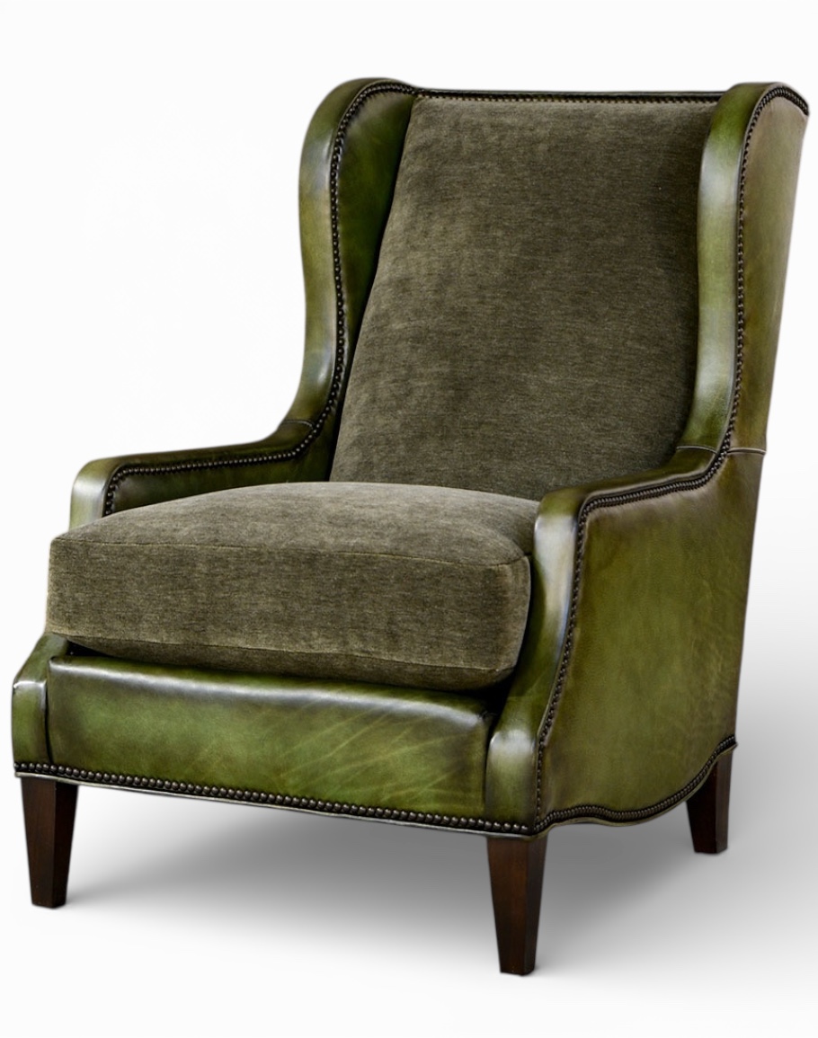 Alamo Olive Leather Chair