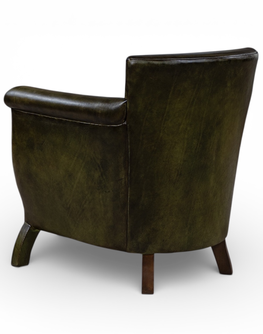 Remington Olive Leather Chair