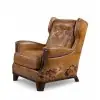 Painted Bison Leather Chair