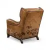 Painted Bison Leather Chair
