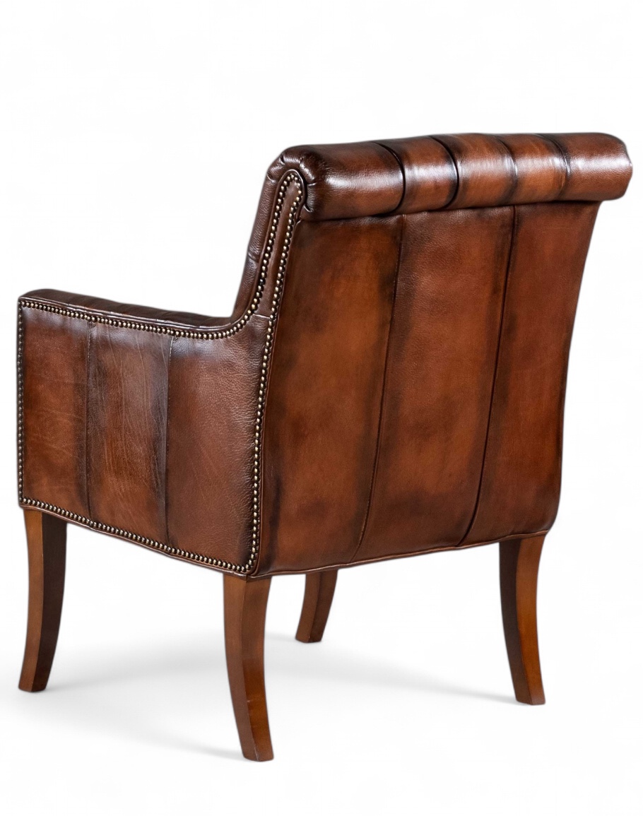 Reno Sable Tufted Leather Chair