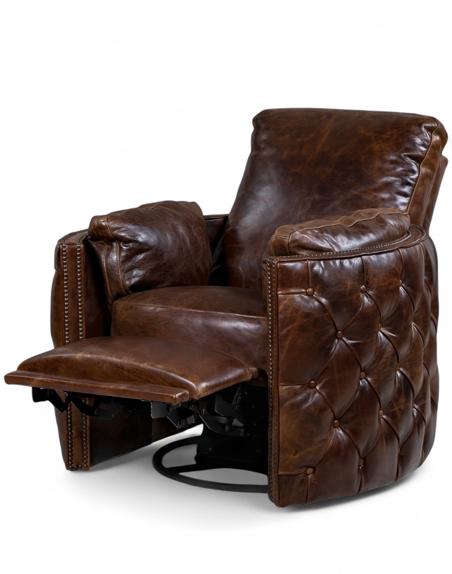Boulder Brown Swivel Recliner