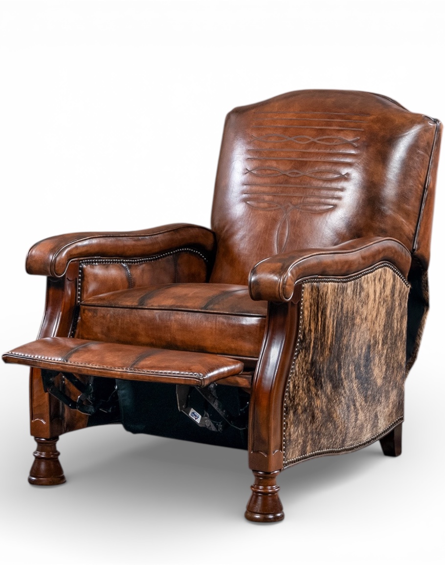 Traditional Western Leather Recliner