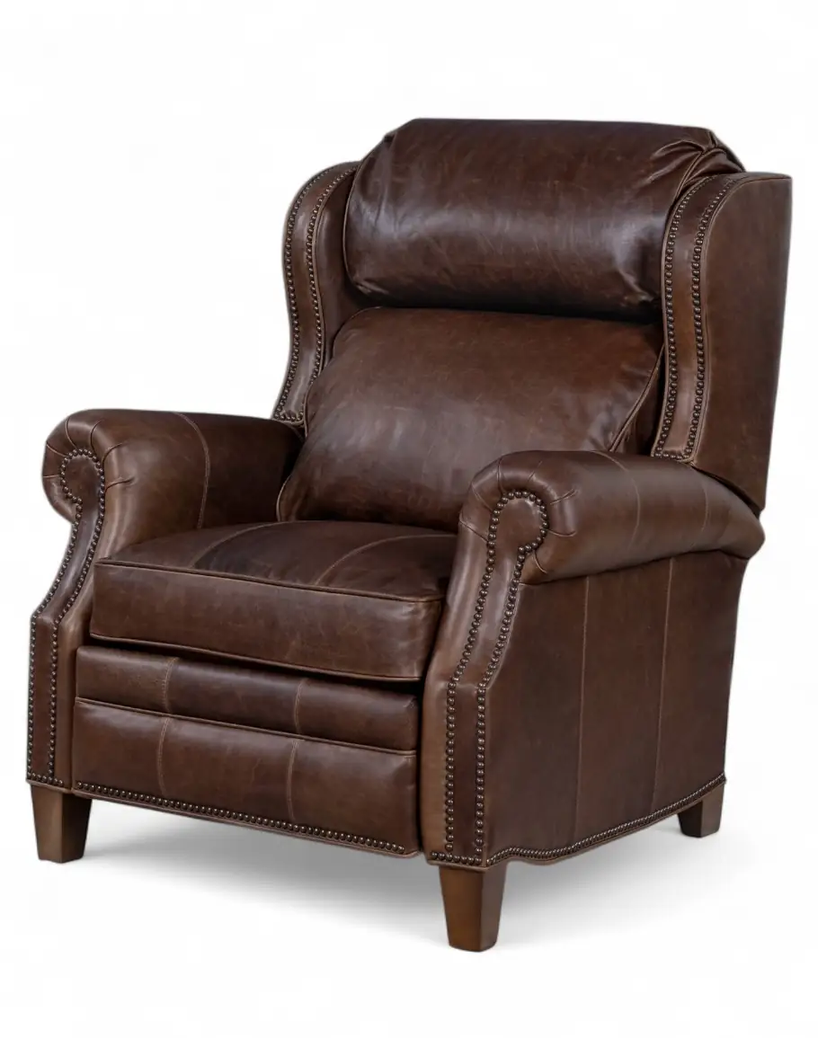 Bronco Brown Leather Recliner