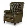 Huxley Olive Leather Recliner