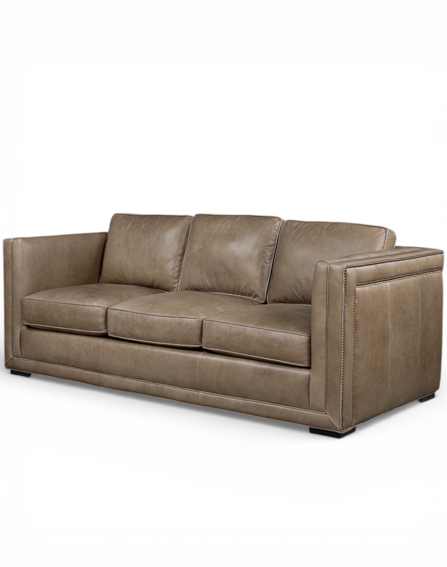Bryce Sand Leather Sofa