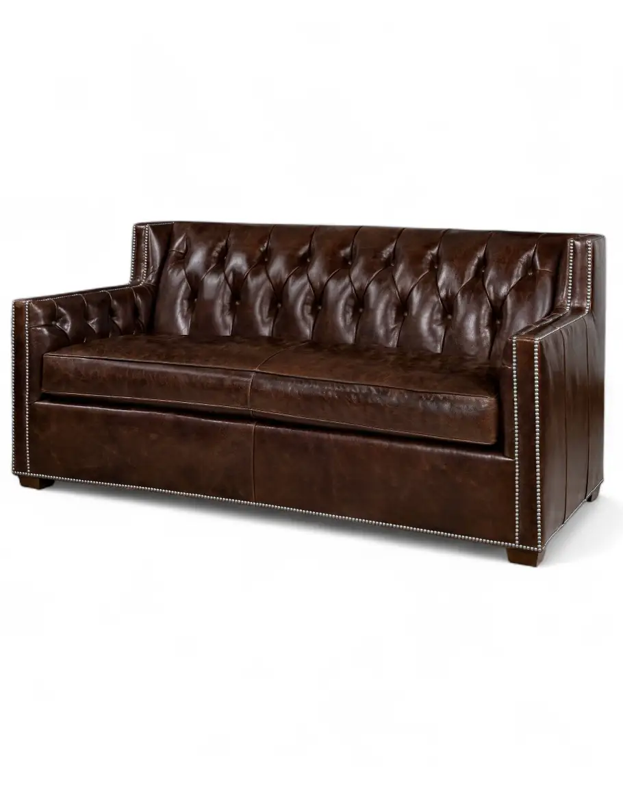Bozeman Tufted Leather Loveseat