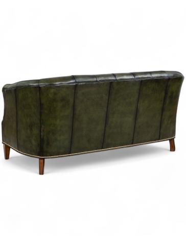 Audrey Olive Leather Settee