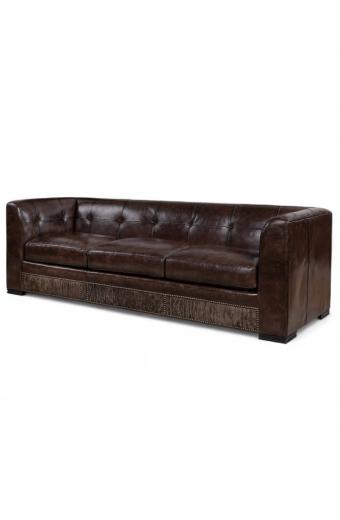 Bellamy Smoke Leather Sofa
