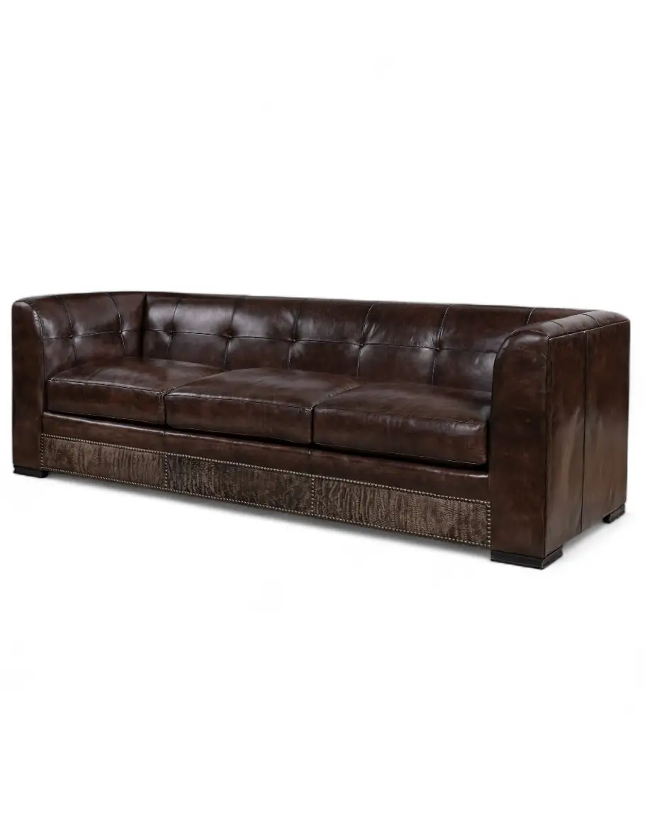 Bellamy Smoke Leather Sofa