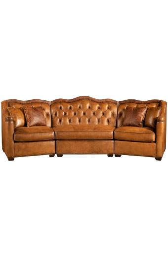 Branson Tufted Leather Sofa