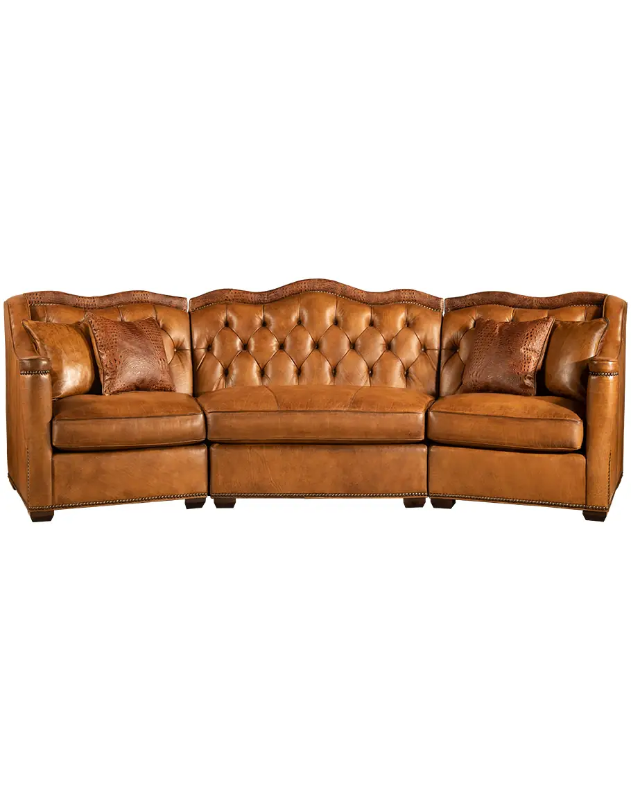 Branson Tufted Leather Sofa