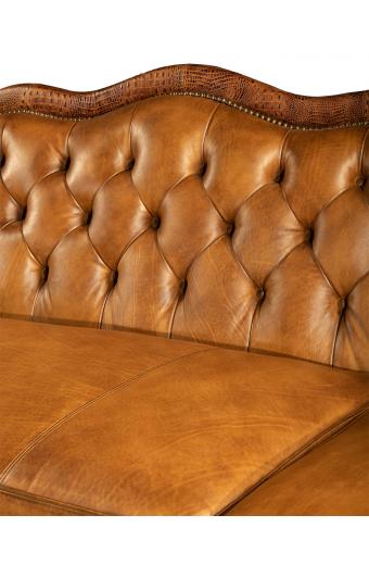 Branson Tufted Leather Sofa