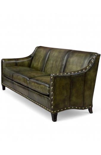 Cassidy Olive Leather Sofa