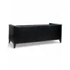 Kingston Black Tufted Leather Sofa