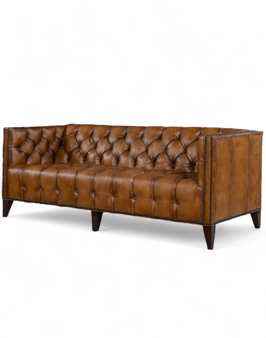 Kingston Tufted Leather Sofa