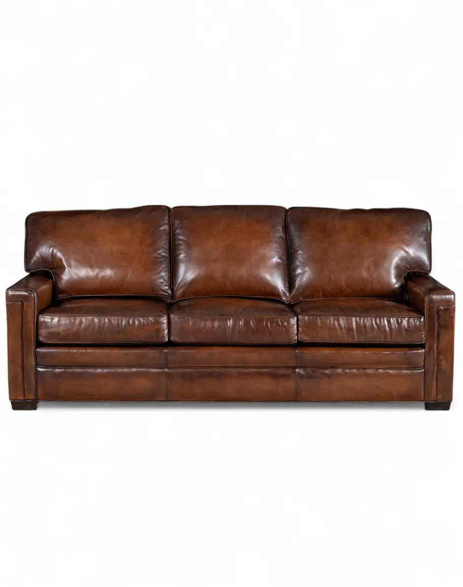 Nevada Brown Leather Sofa